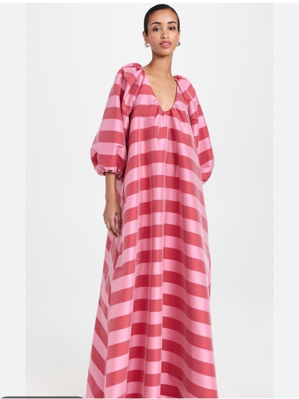 TEMU super fun Pink & Red Striped Party Dress